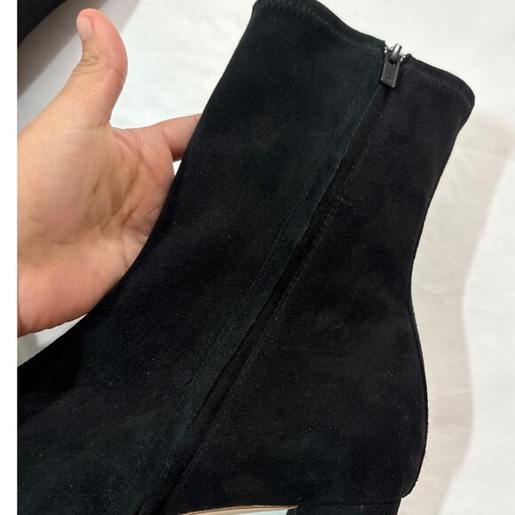 Loeffler Randall Womens Suede Block Heels Ankle Boots Shoes Black Size 9.5 - Picture 5 of 9